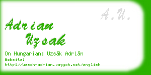 adrian uzsak business card